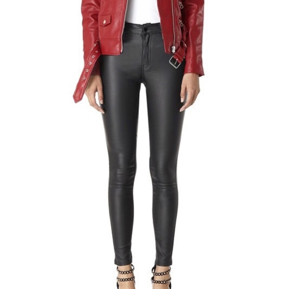 Faux Leather Stretch Like Skinny Pants - Hammer Jeans